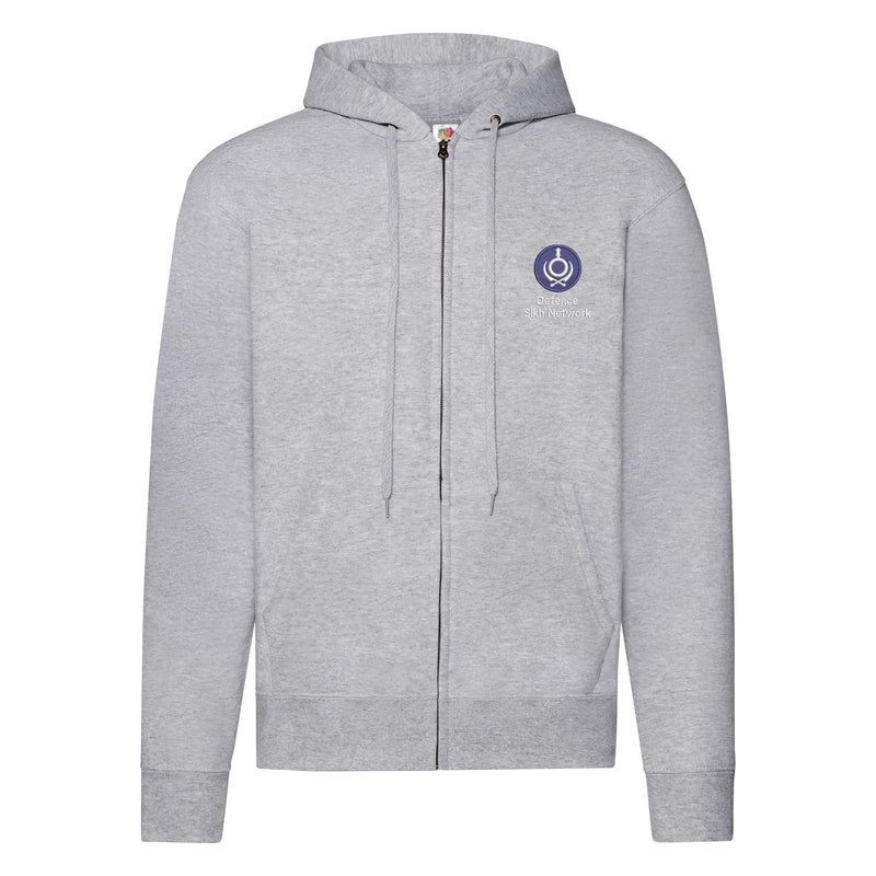 Defence Sikh Network Zipped Hoodie