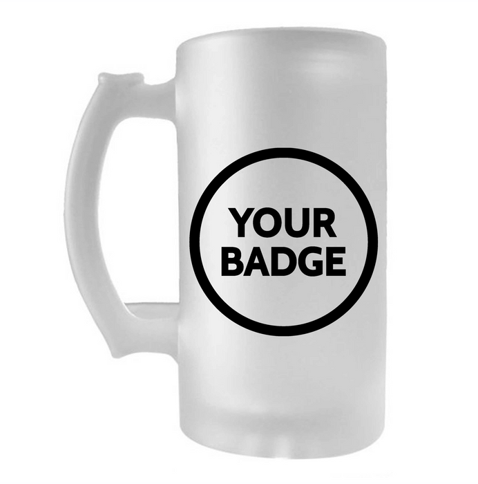 Armed Forces printed 16oz Frosted Glass Beer Mug