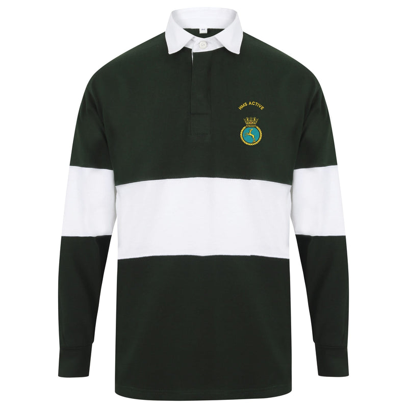 HMS Active Long Sleeve Panelled Rugby Shirt