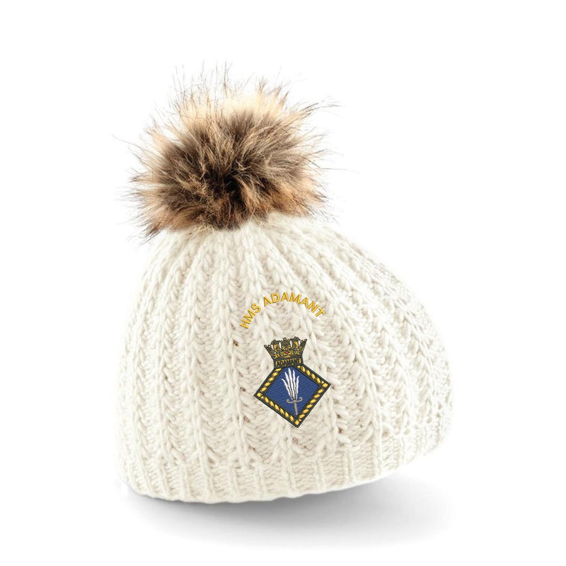 HMS Adamant Pom Pom Beanie Hat