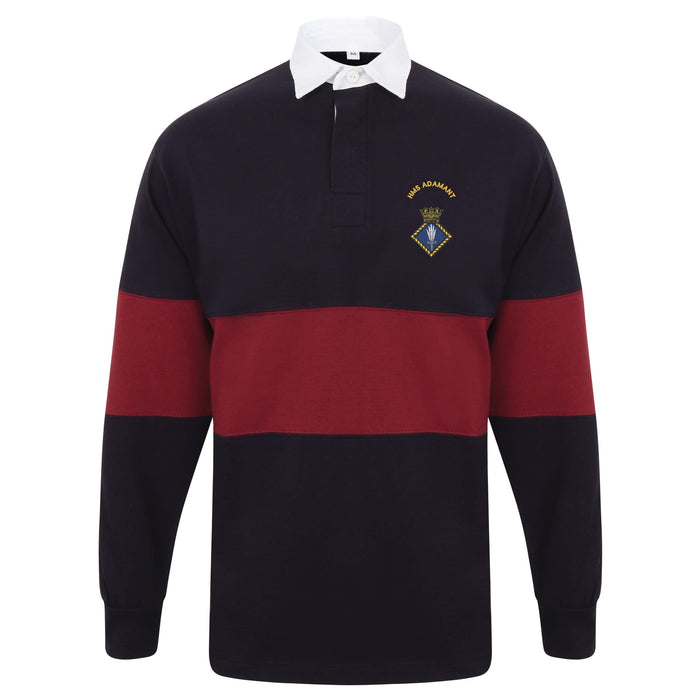 HMS Adamant Long Sleeve Panelled Rugby Shirt