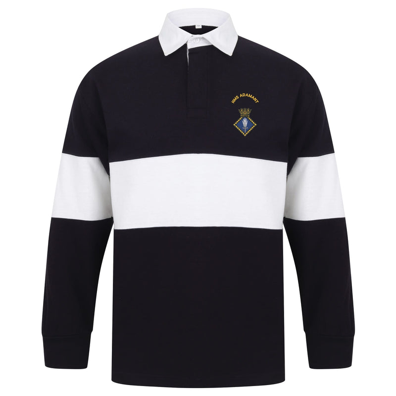 HMS Adamant Long Sleeve Panelled Rugby Shirt