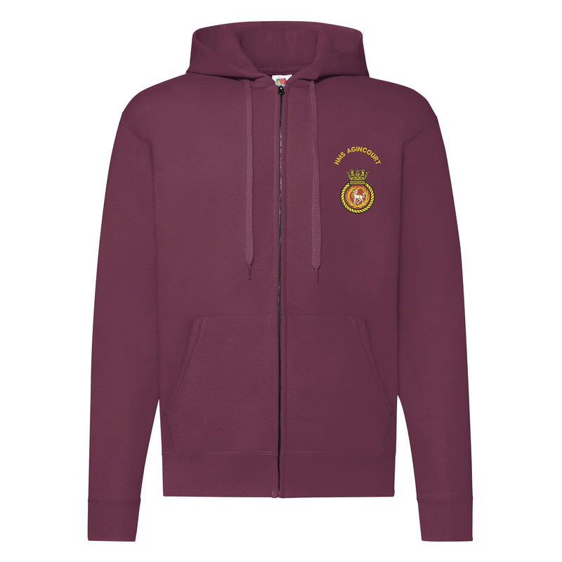 HMS Agincourt Zipped Hoodie
