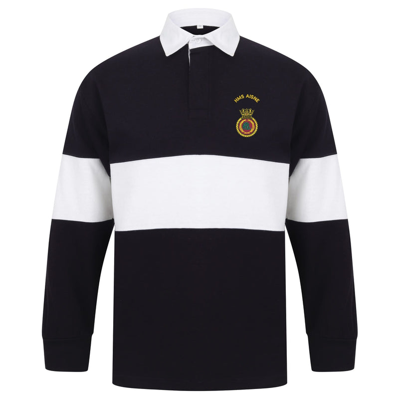 HMS Aisne Long Sleeve Panelled Rugby Shirt