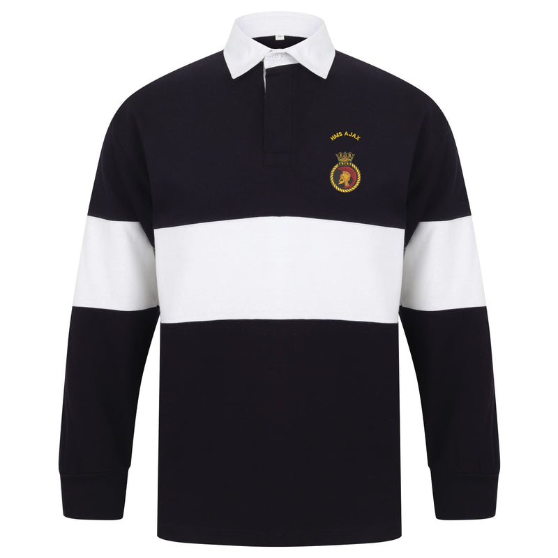 HMS Ajax Long Sleeve Panelled Rugby Shirt