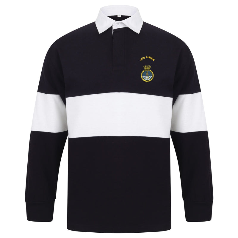 HMS Albion Long Sleeve Panelled Rugby Shirt