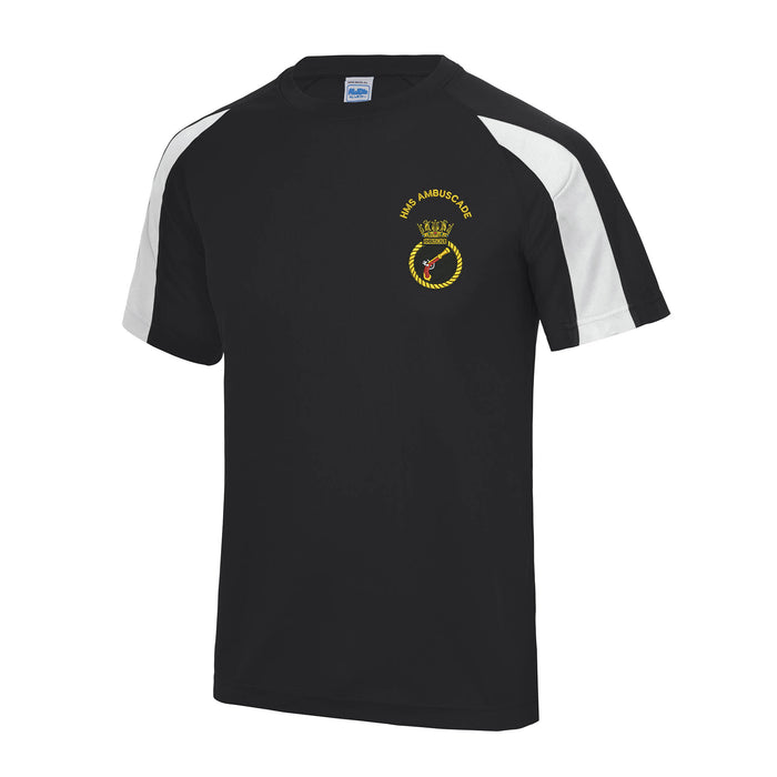 HMS Ambuscade Contrast Polyester T-Shirt