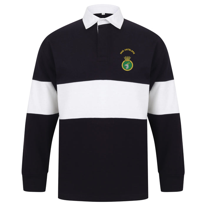 HMS Antelope Long Sleeve Panelled Rugby Shirt