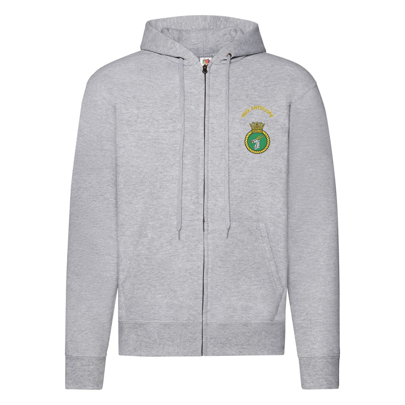 HMS Antelope Zipped Hoodie