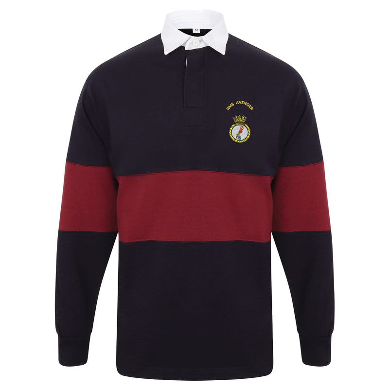 HMS Avenger Long Sleeve Panelled Rugby Shirt