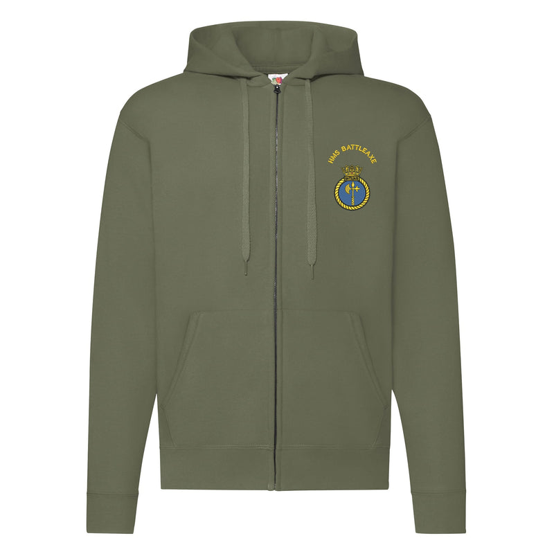 HMS Battleaxe Zipped Hoodie