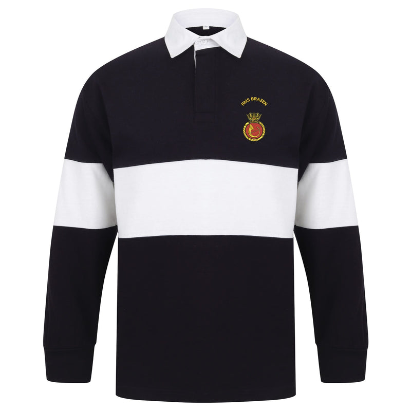 HMS Brazen Long Sleeve Panelled Rugby Shirt