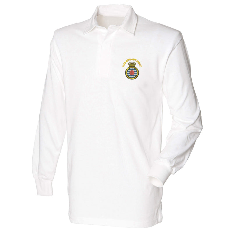 HMS Broadsword Long Sleeve Rugby Shirt