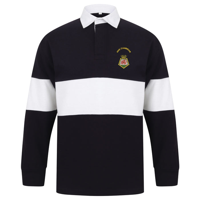 HMS Cambrian Long Sleeve Panelled Rugby Shirt