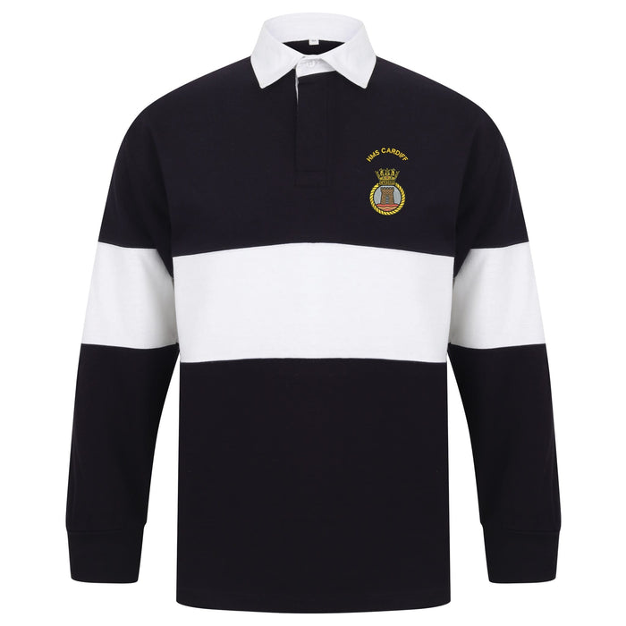 HMS Cardiff Long Sleeve Panelled Rugby Shirt