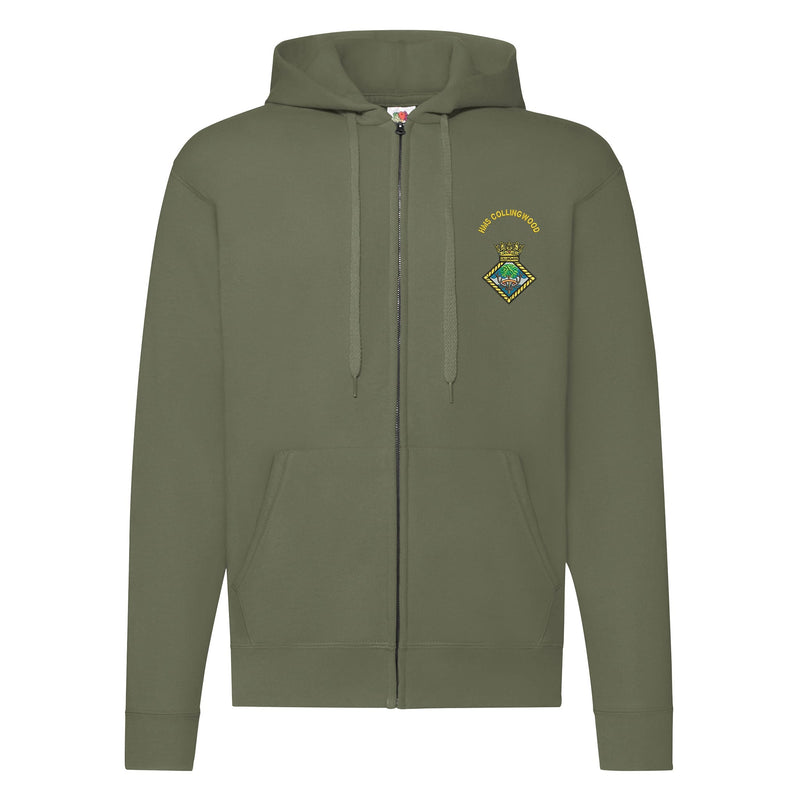 HMS Collingwood Zipped Hoodie