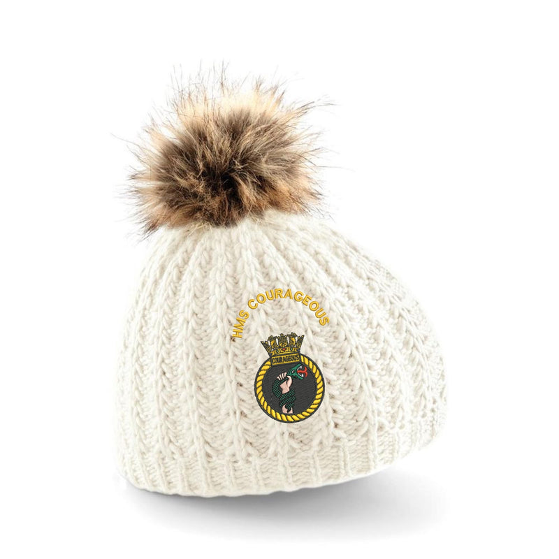 HMS Courageous Pom Pom Beanie Hat