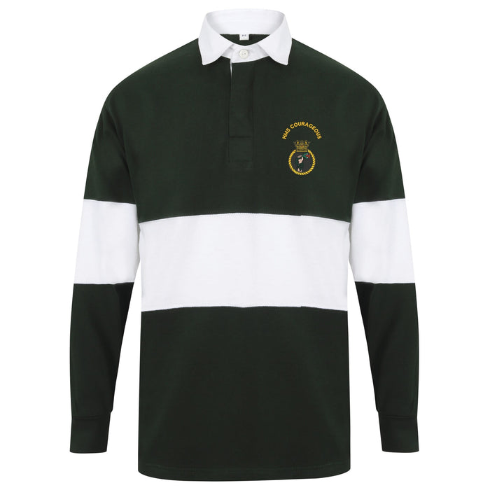 HMS Courageous Long Sleeve Panelled Rugby Shirt