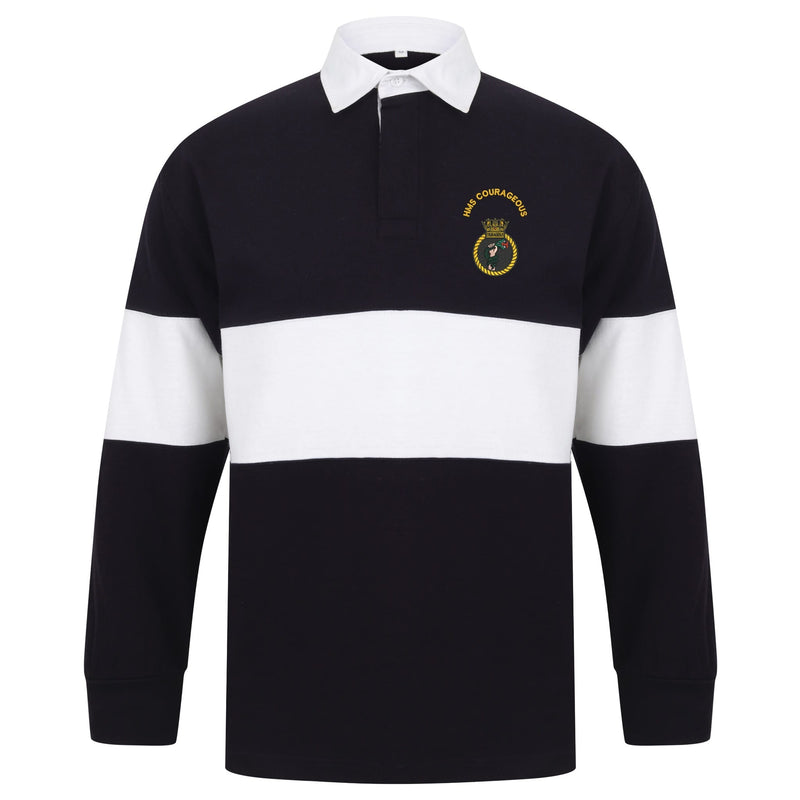 HMS Courageous Long Sleeve Panelled Rugby Shirt