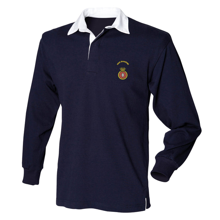 HMS Diamond Long Sleeve Rugby Shirt