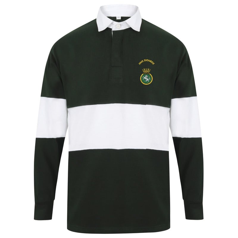 HMS Diomede Long Sleeve Panelled Rugby Shirt