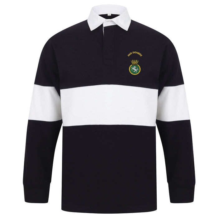 HMS Diomede Long Sleeve Panelled Rugby Shirt