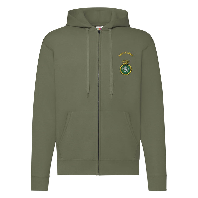 HMS Diomede Zipped Hoodie