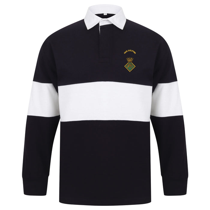 HMS Dolphin Long Sleeve Panelled Rugby Shirt