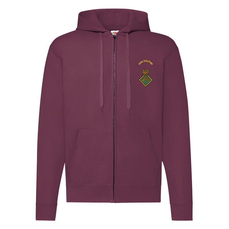 HMS Dolphin Zipped Hoodie