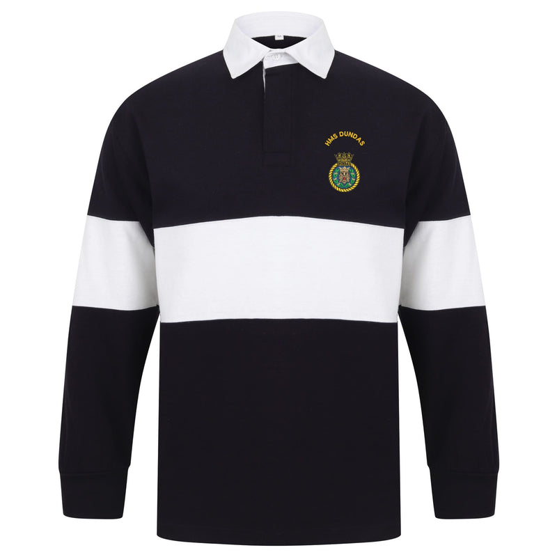 HMS Dundas Long Sleeve Panelled Rugby Shirt