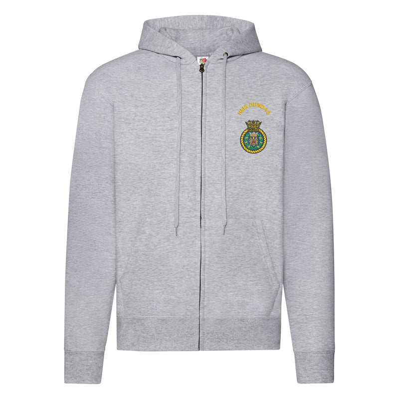 HMS Dundas Zipped Hoodie