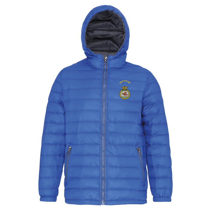 HMS Exeter Hooded Contrast Padded Jacket