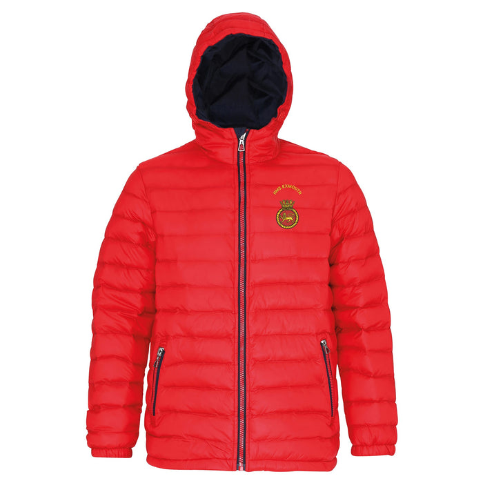 HMS Exmouth Hooded Contrast Padded Jacket