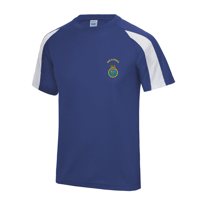 HMS Express Contrast Polyester T-Shirt