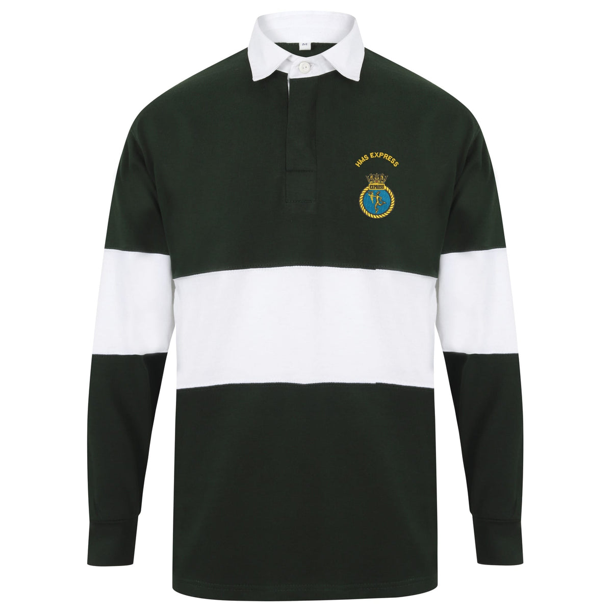 HMS Express Front Row Long Sleeve Panelled Rugby Shirt — The Military Store