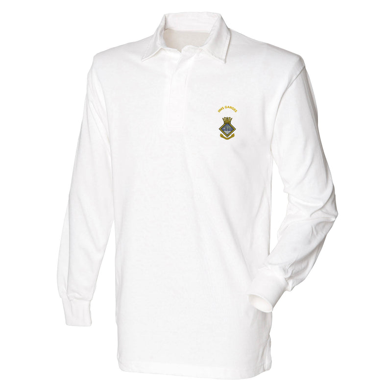 HMS Ganges Long Sleeve Rugby Shirt