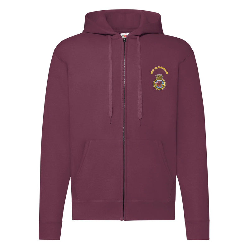 HMS Glamorgan Zipped Hoodie