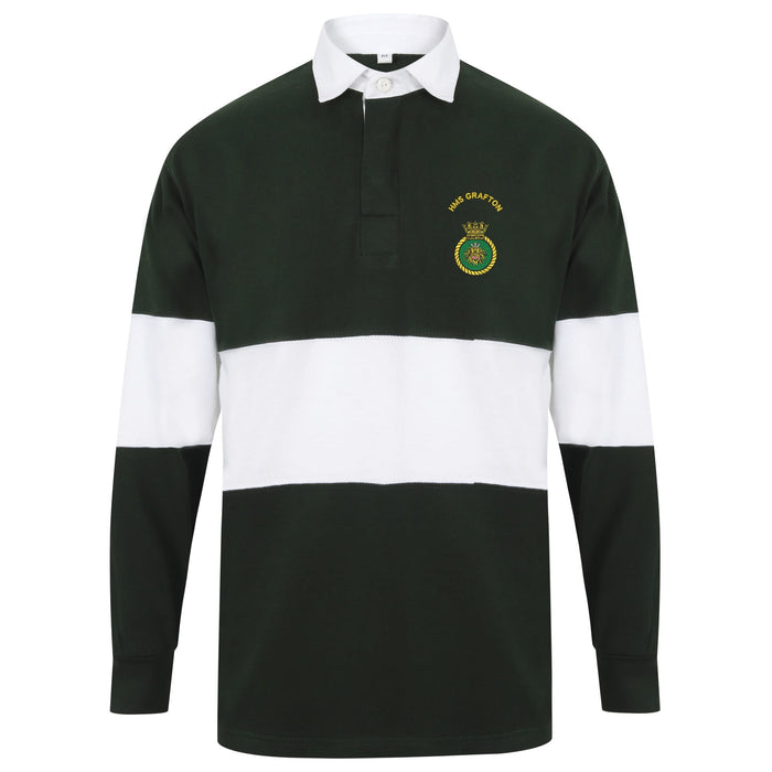 HMS Grafton Long Sleeve Panelled Rugby Shirt
