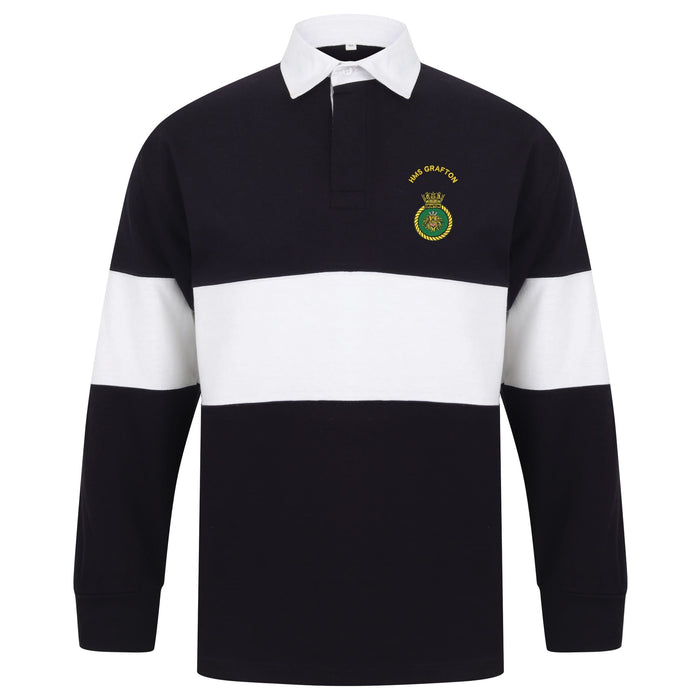 HMS Grafton Long Sleeve Panelled Rugby Shirt