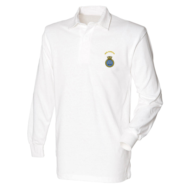 HMS Gurkha Long Sleeve Rugby Shirt