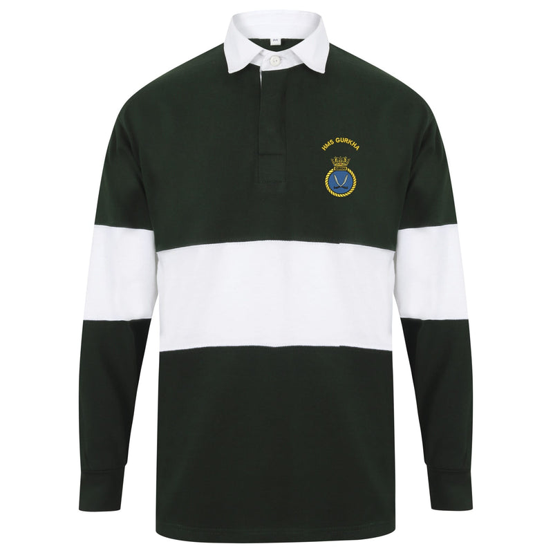 HMS Gurkha Long Sleeve Panelled Rugby Shirt