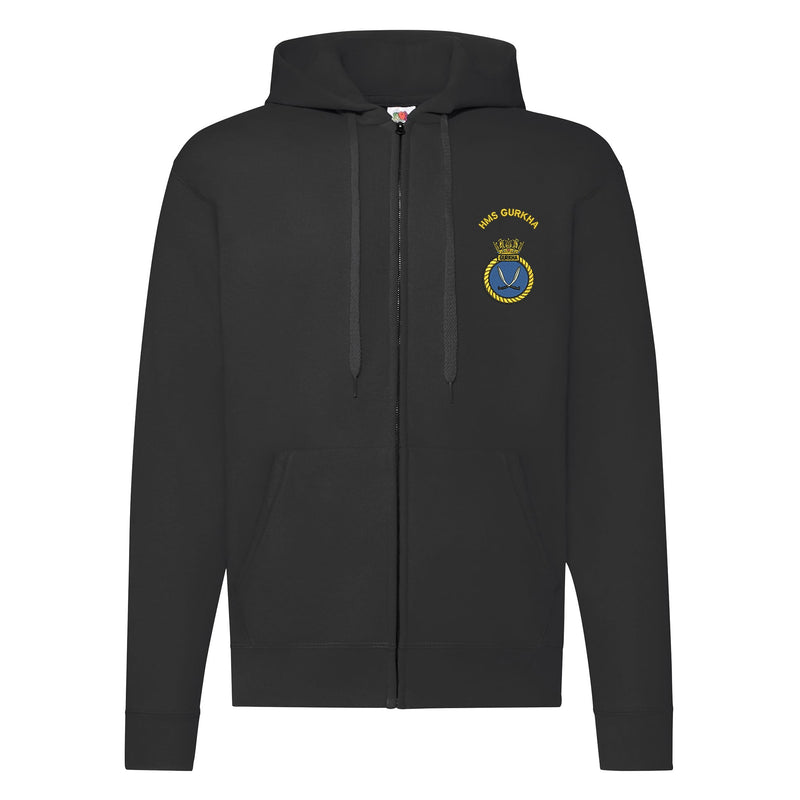 HMS Gurkha Zipped Hoodie