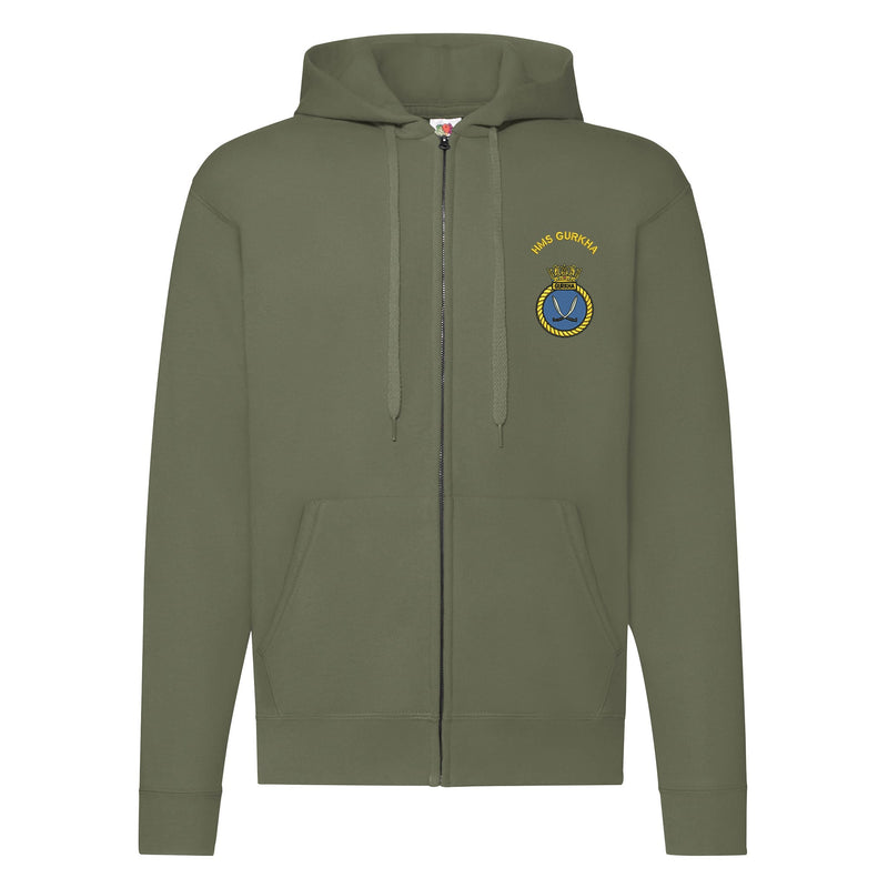 HMS Gurkha Zipped Hoodie