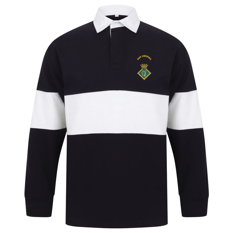 HMS Hibernia Long Sleeve Panelled Rugby Shirt
