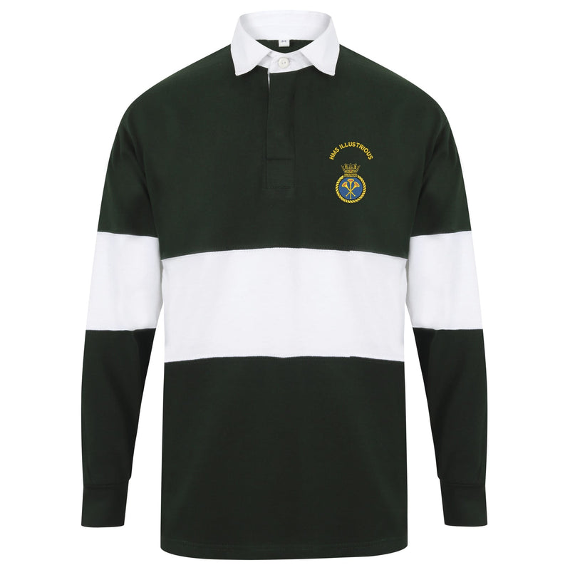 HMS Illustrious Long Sleeve Panelled Rugby Shirt