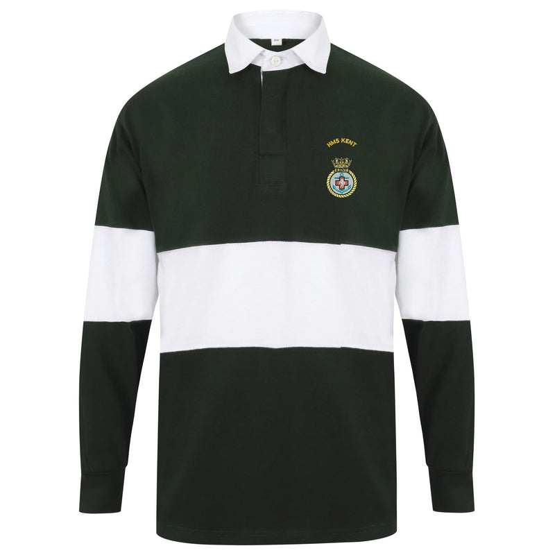 HMS Kent Long Sleeve Panelled Rugby Shirt