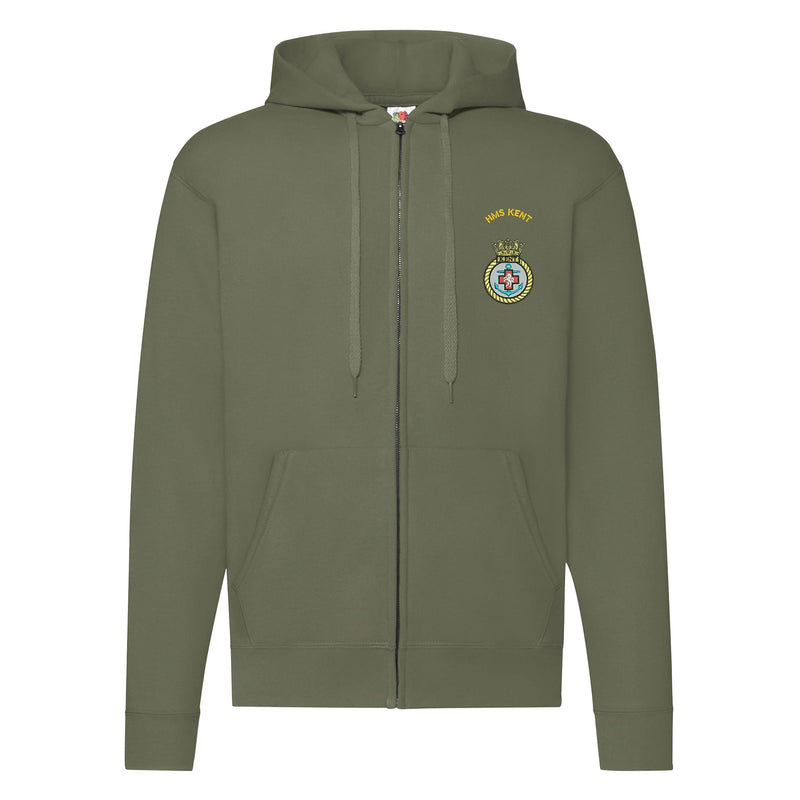 HMS Kent Zipped Hoodie