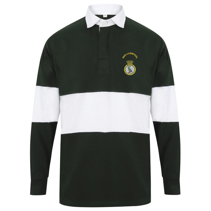 HMS Liverpool Long Sleeve Panelled Rugby Shirt