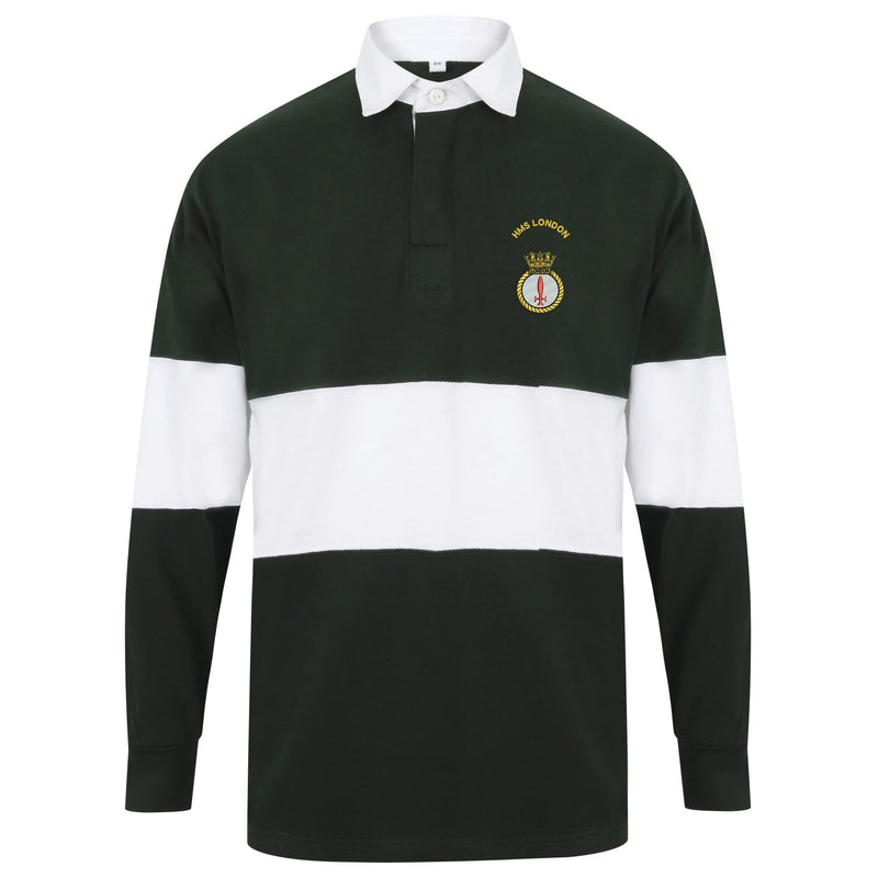 HMS London Long Sleeve Panelled Rugby Shirt
