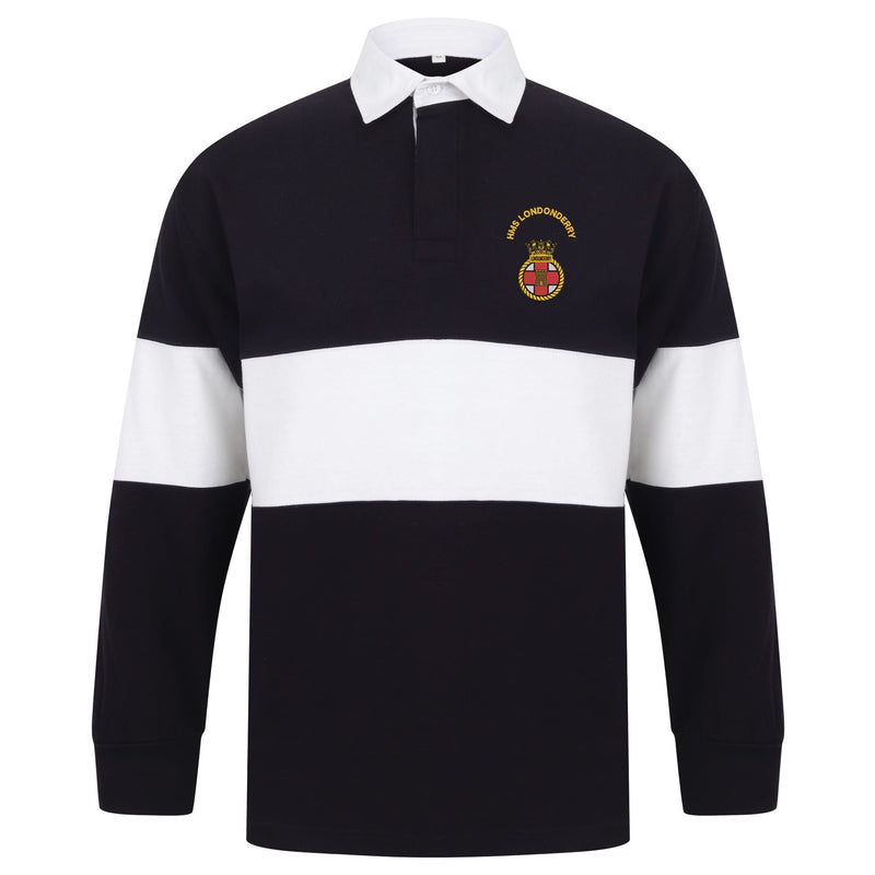 HMS Londonderry Long Sleeve Panelled Rugby Shirt